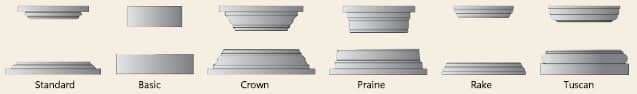 Column caps and bases for contruction