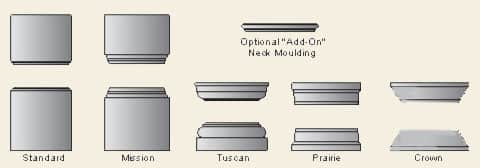 tapered base for columns